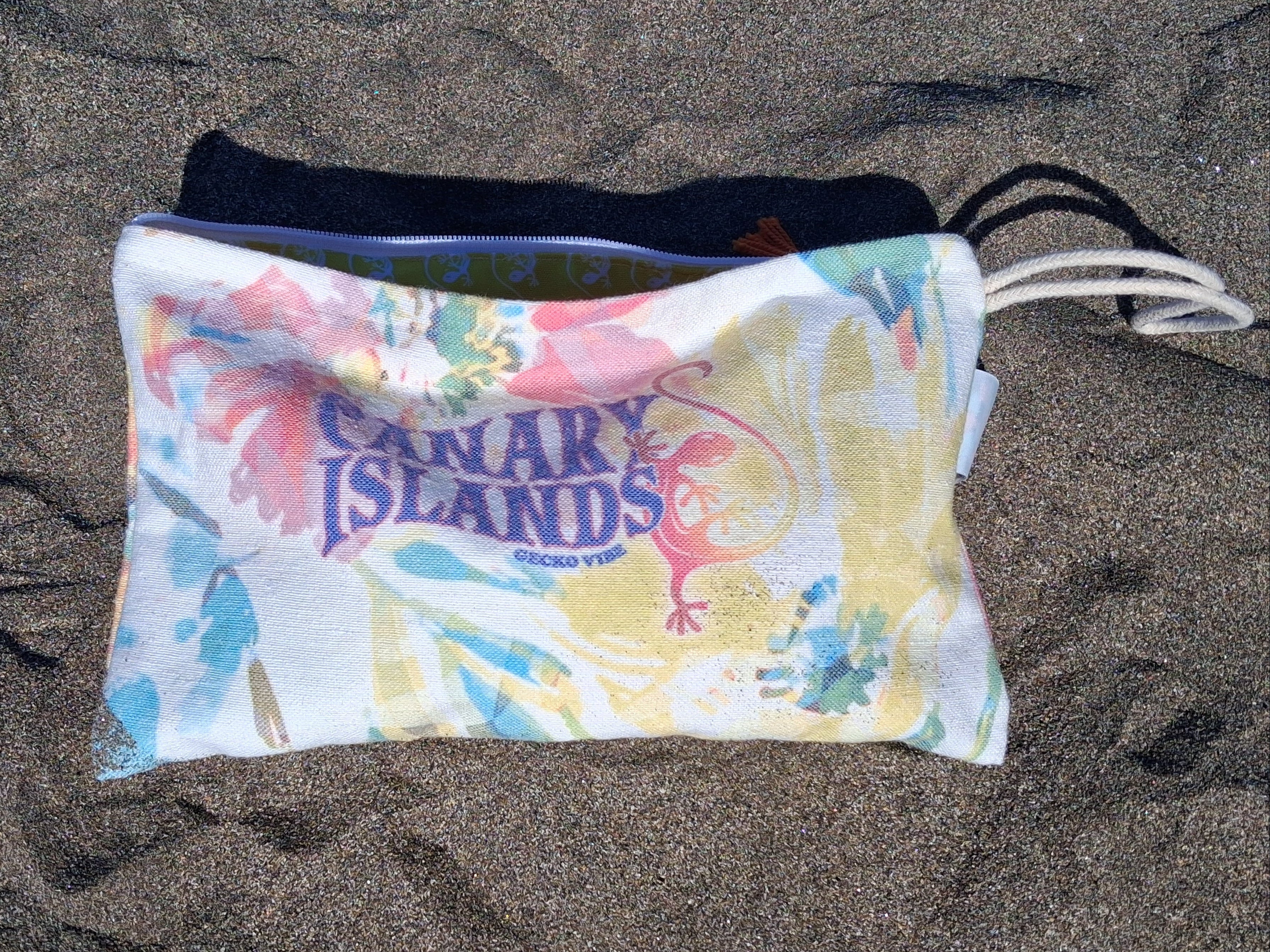 Neceser cosmético doble - Teguise Market (forrada y con borlas)