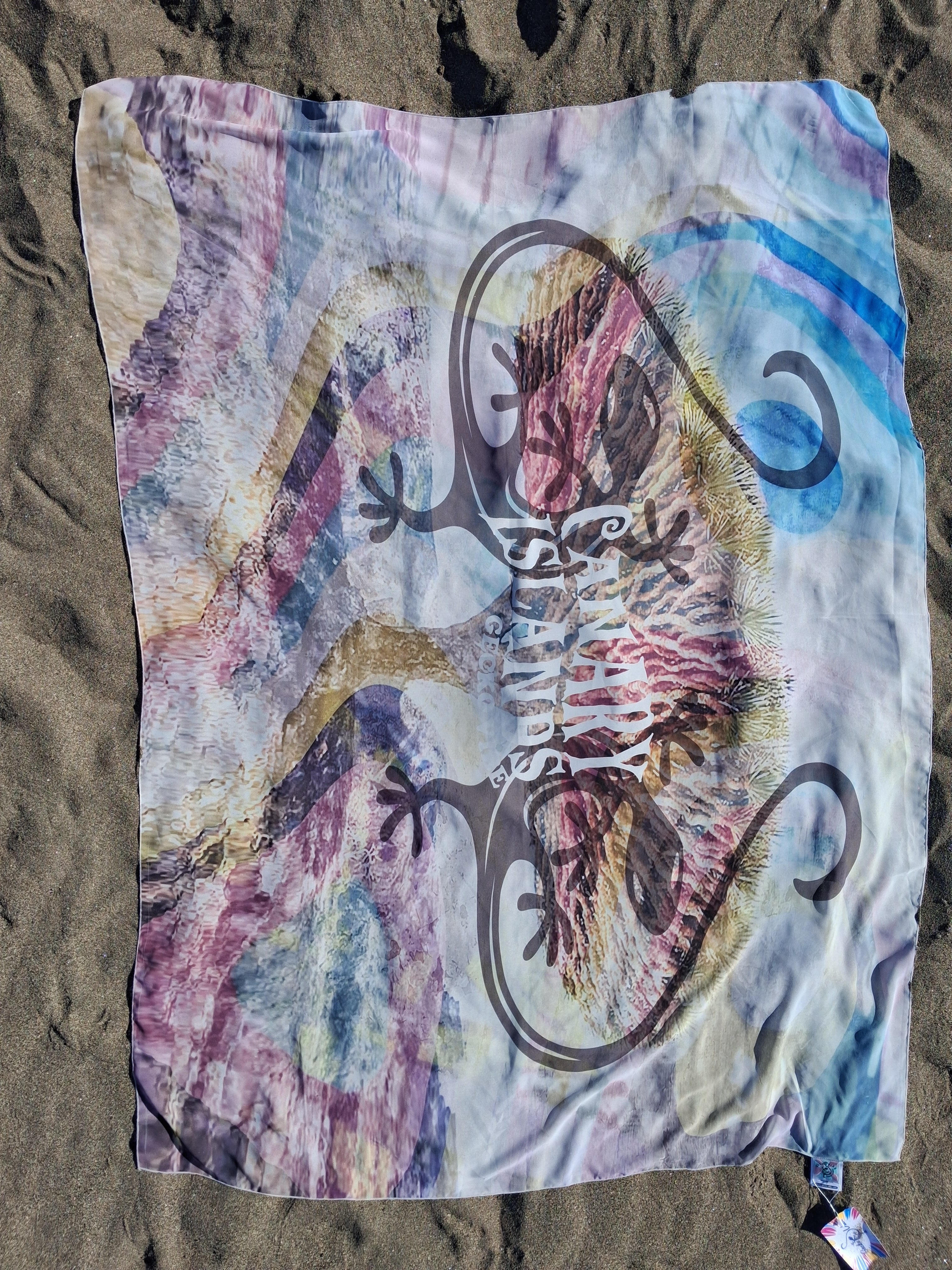 Sarong rectangular playero - Laguna de Sotavento (Muslin Voile)