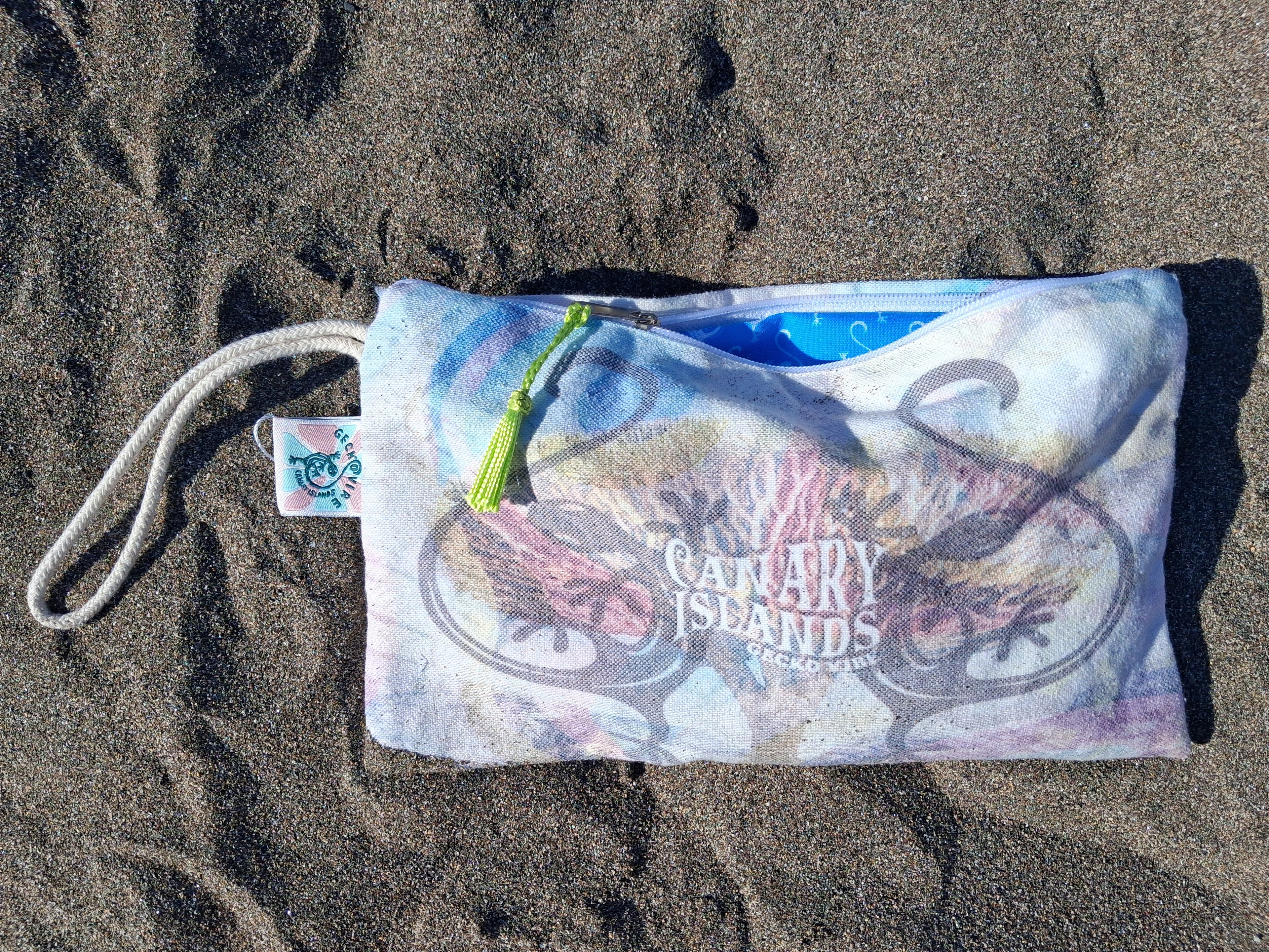 Neceser cosmético doble - Teguise Market (forrada y con borlas)