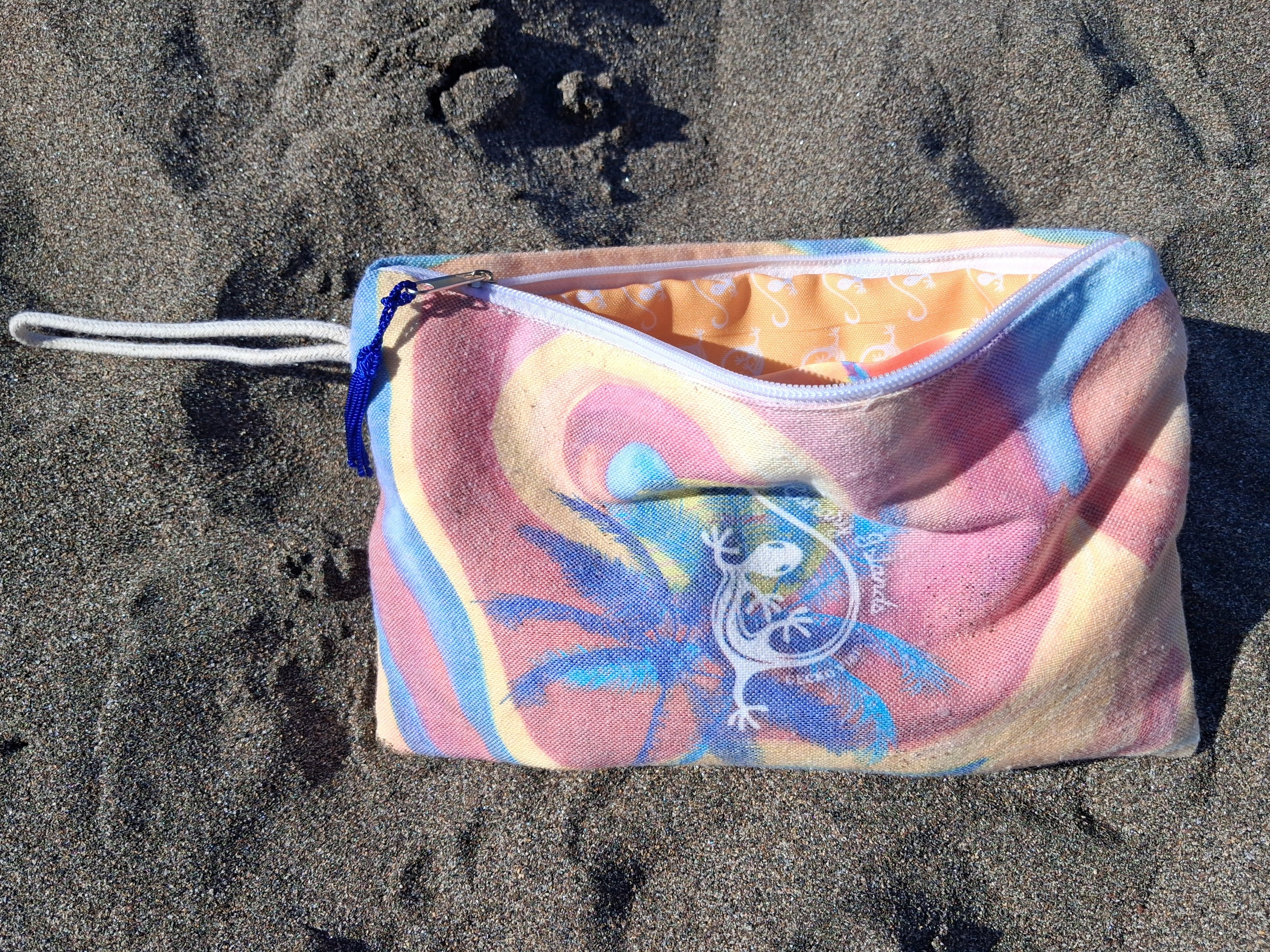 Neceser cosmético doble - Teguise Market (forrada y con borlas)