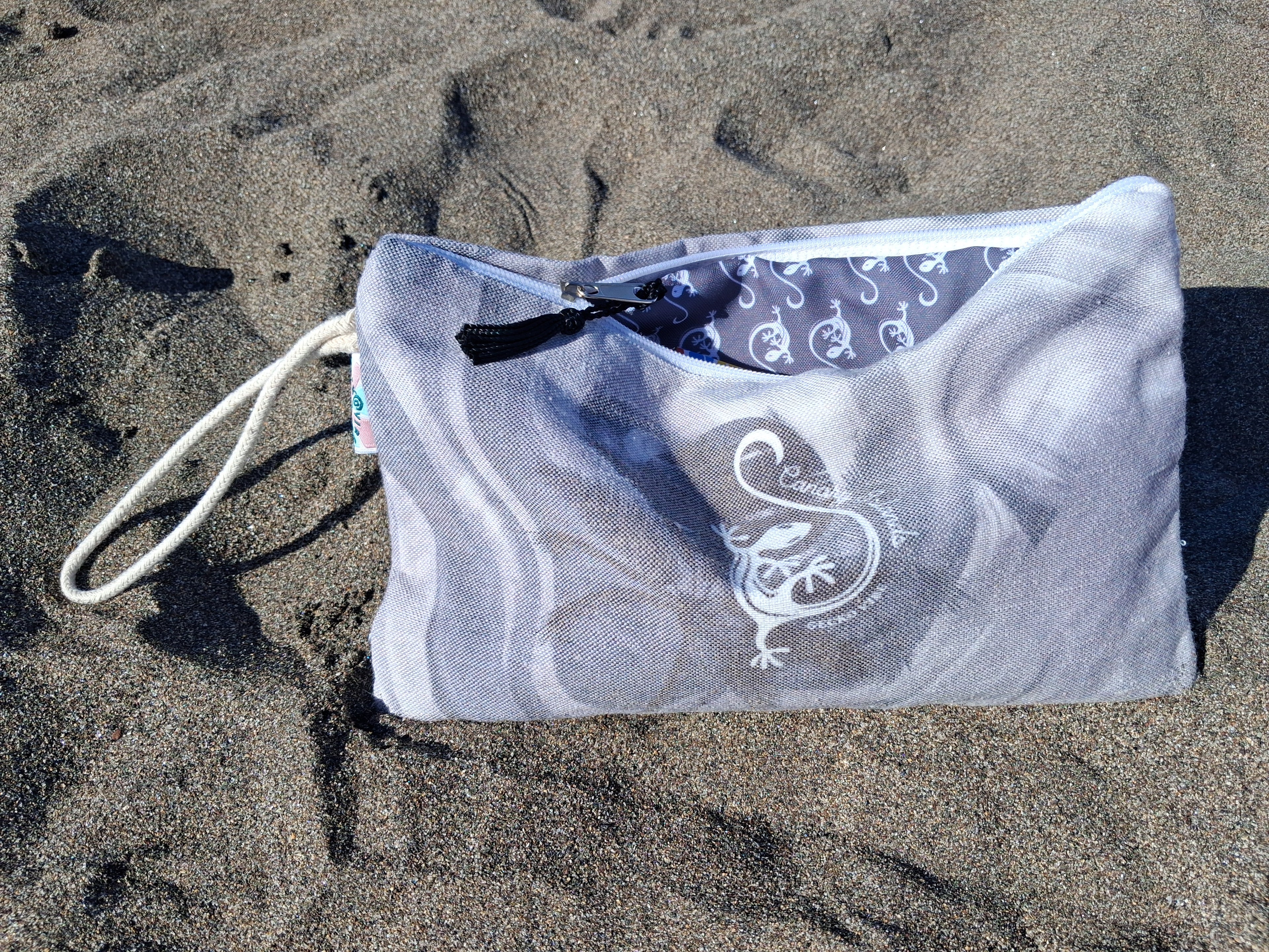 Neceser cosmético doble - Teguise Market (forrada y con borlas)