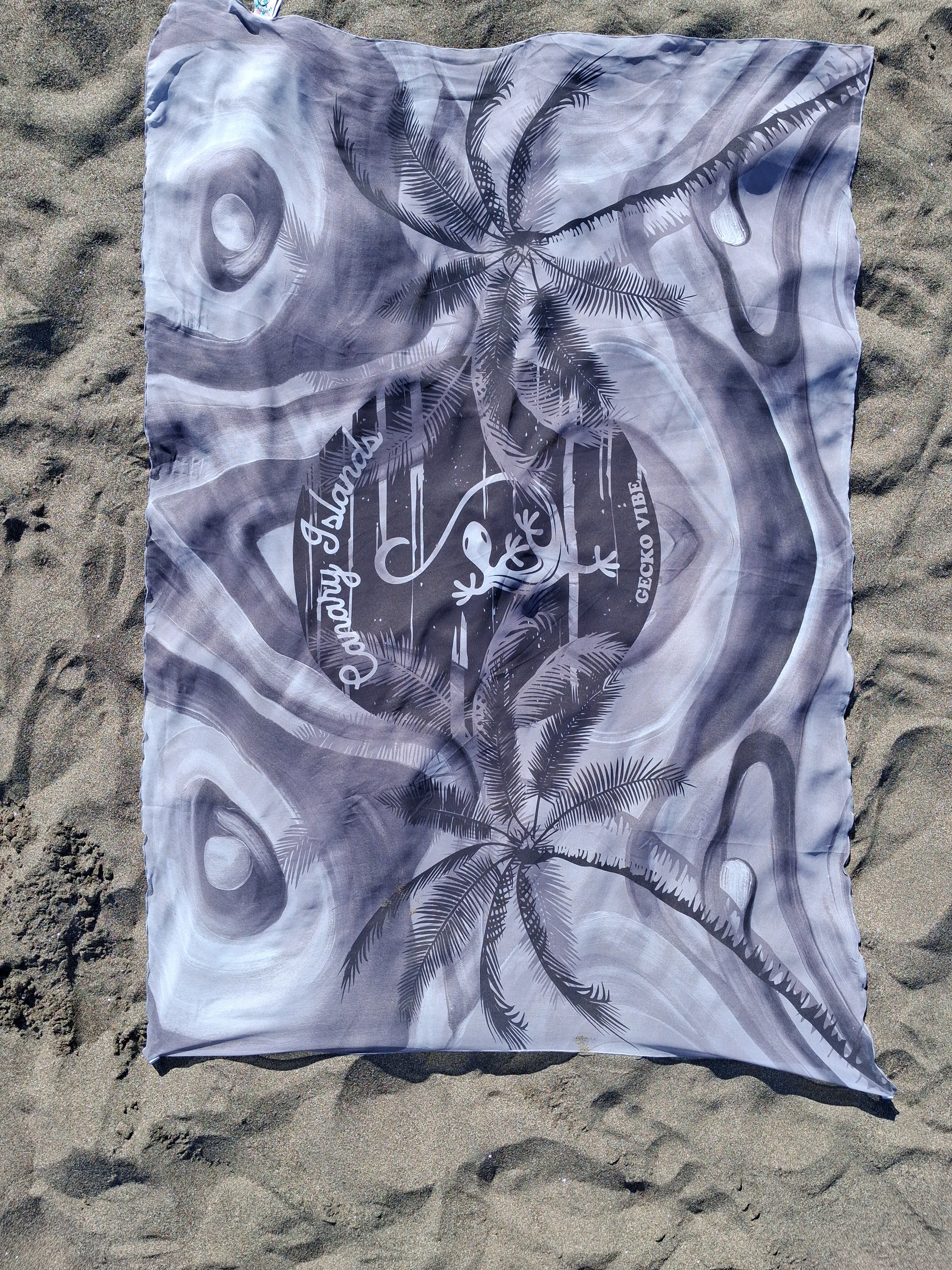 Sarong rectangular playero - Laguna de Sotavento (Muslin Voile)