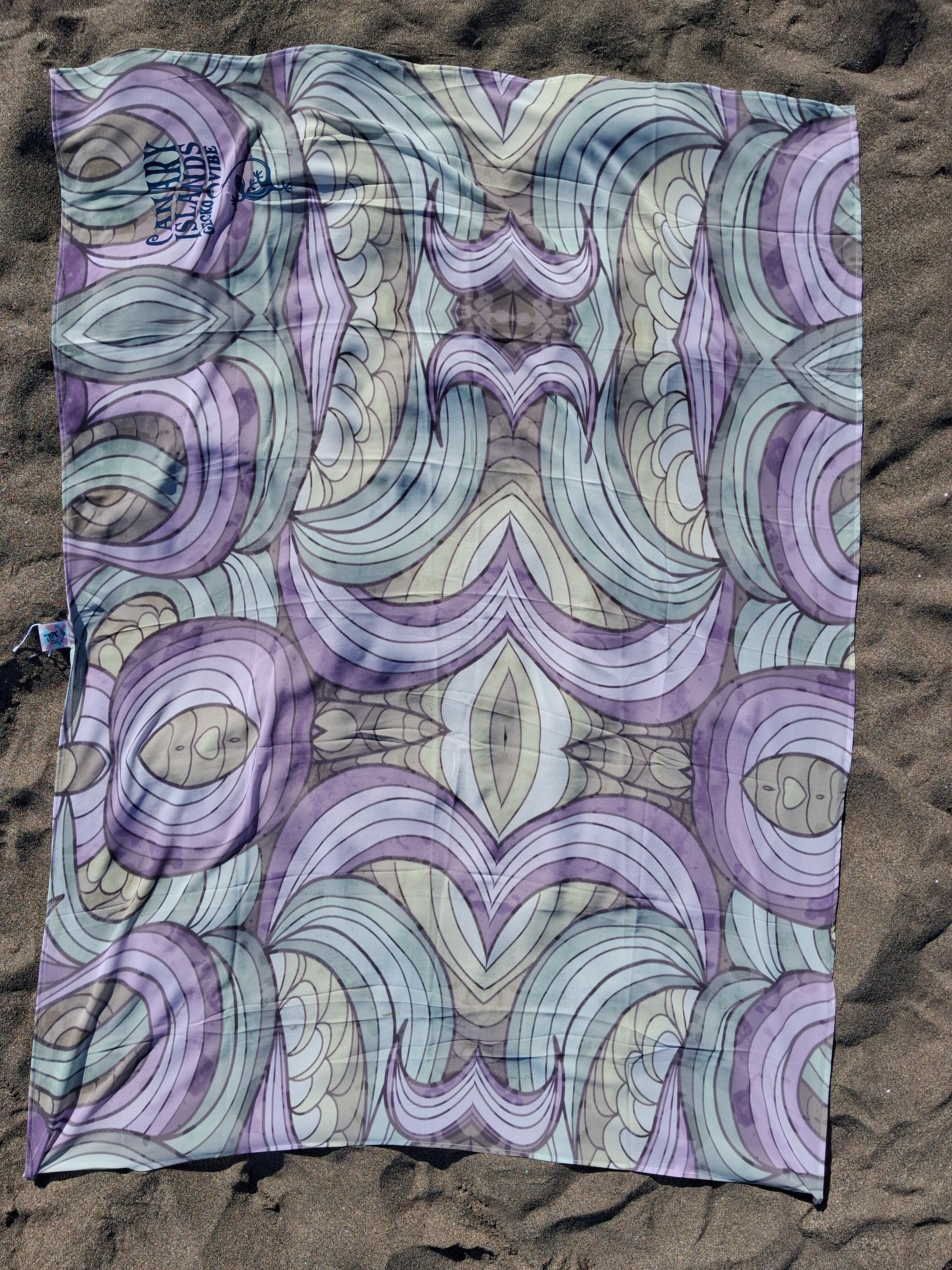 Sarong rectangular playero - Laguna de Sotavento (Muslin Voile)