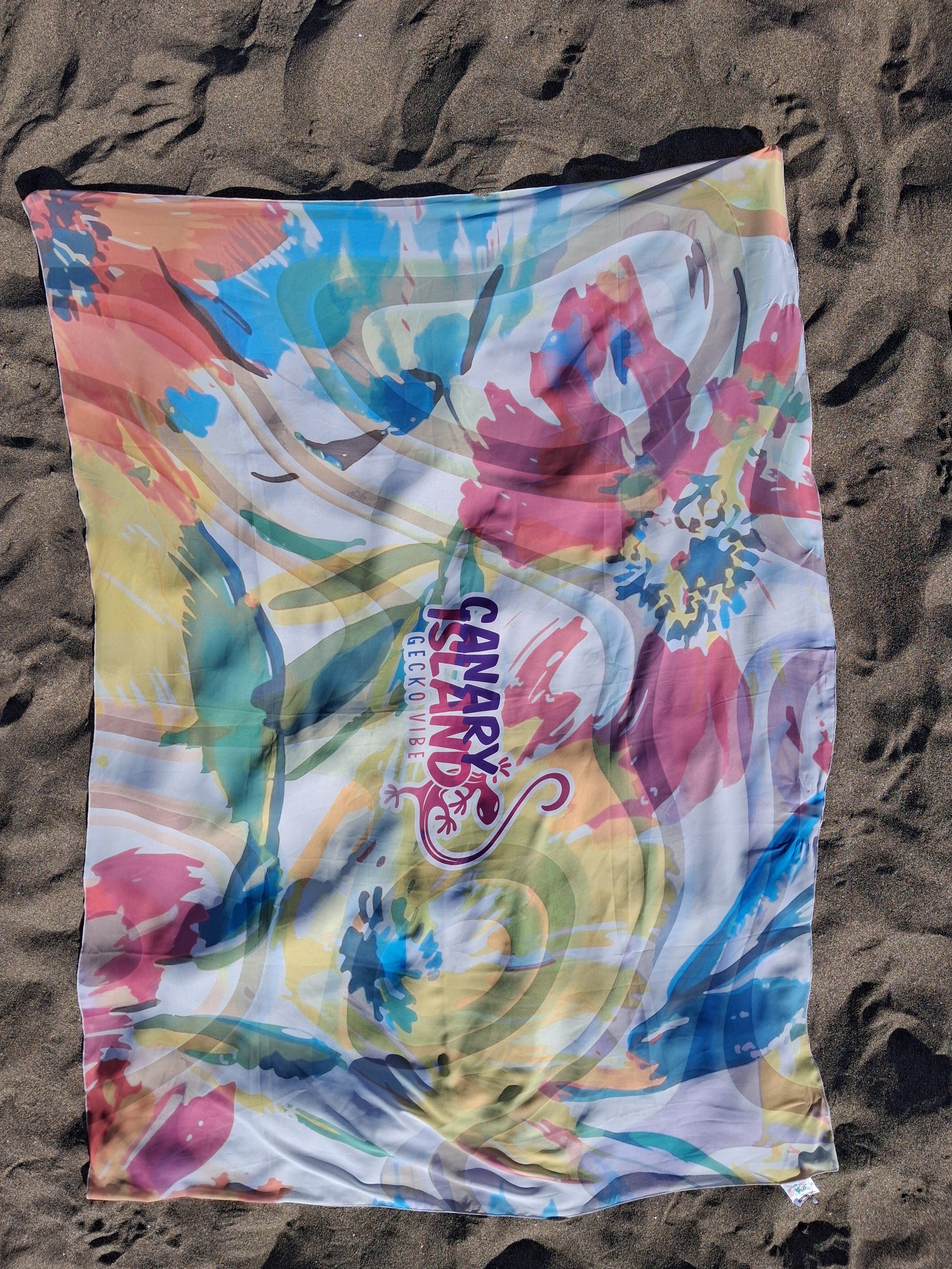 Sarong rectangular playero - Laguna de Sotavento (Muslin Voile)